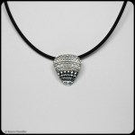 fine silver pendant, hidden bail