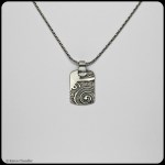 fine silver rectangle pendant