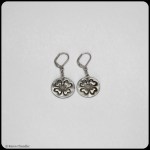 fine silver dogwood, sterling silver earrings
